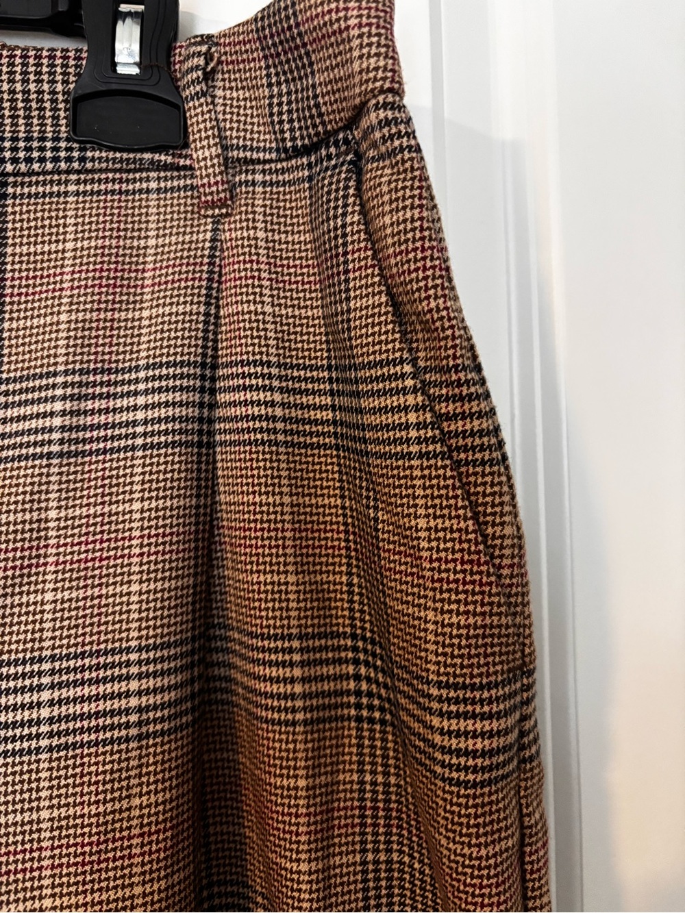 Old Navy women’s Taylor Wide Leg Trouser Plaid Dress Pants - Picture 4 of 7